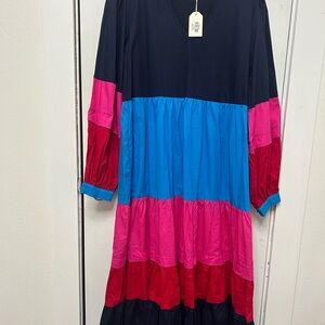 JODIFL Multicolor womens Dress - Pink, Blue, Red